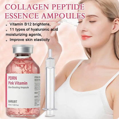 Korean Skincare Ampoule Kit Glow Formulated With Collagen Silk Peptide And PDRN For Deep Hydration And Radiant Skin
