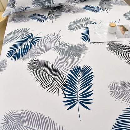 Soft Bedsheet Simple Style Bed Cover Single/Queen/King Size Bed Linen Home Fitted Sheets 침대시트 (Pillowcase Need Order)