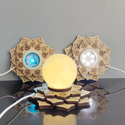 Lotus-shaped LED accent light with layered petal design