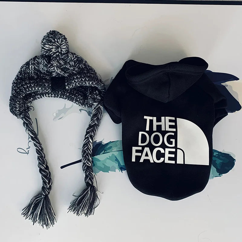 Designer Dog Clothes Hoodies The Dog Face Wind Coat Warm for Small Large Dogs Jacket Sweatshirt French Bulldog Jacket Clothing