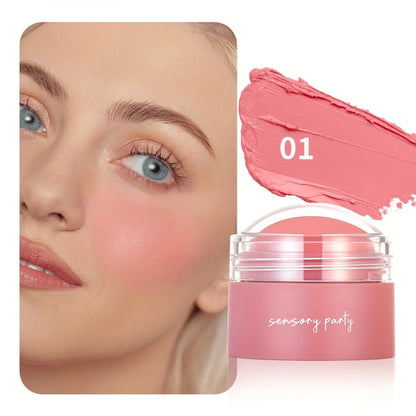 Waterproof Cream Blush Palette with Six Shades for All Skin Tones