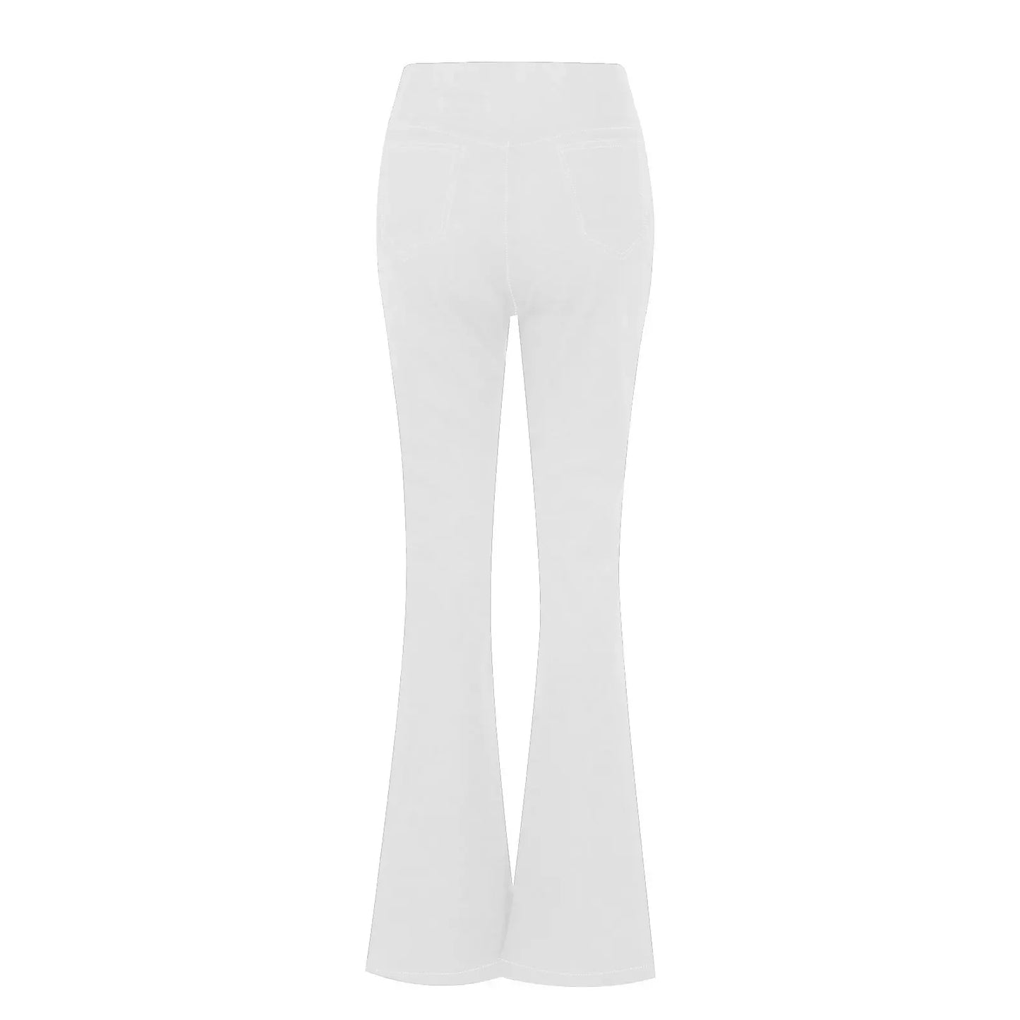 Stretch Pants High Waisted Crossover Flare with Bootcut Silhouette