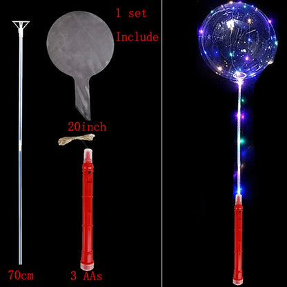 LED Light Up Bobo Balloons With Flashing Handles Party Decoration