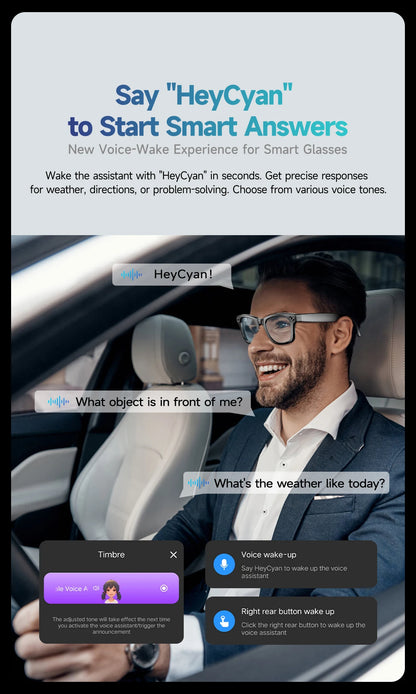 Titanium Frame AI Smart Glasses With 13MP Camera And Real Translation