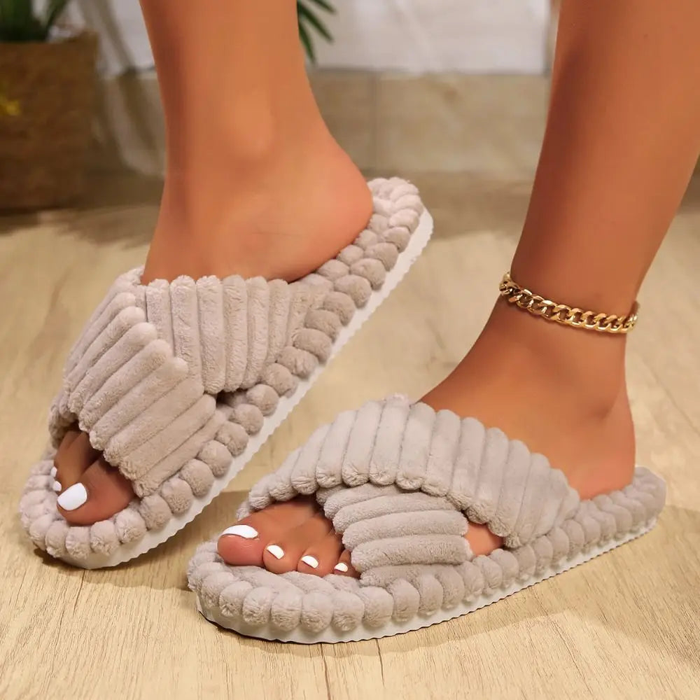 Soft Slippers with Non Slip Sole for Women Indoor Warmth and Support