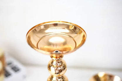 Gold Metal Candle Holder Lantern Centerpiece For Weddings At Home