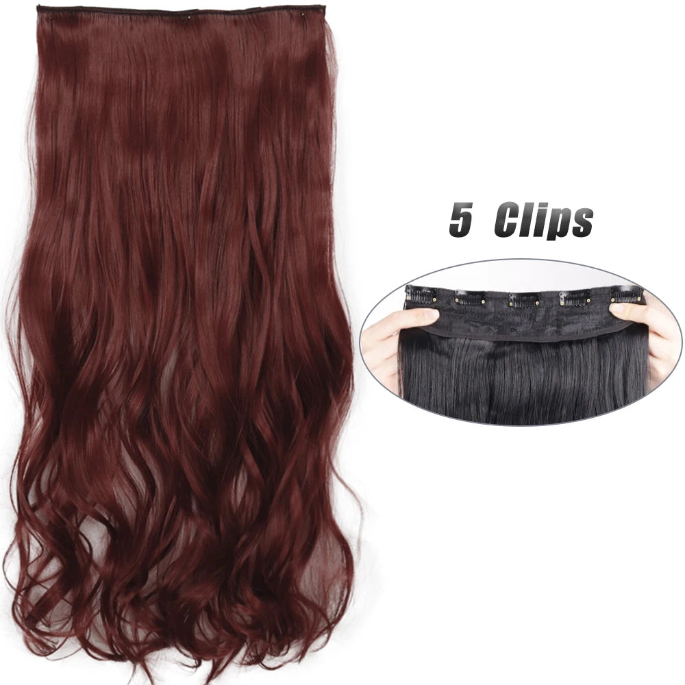 Wavy Clip In Hair Extensions Five Clip Set for Fuller Waves