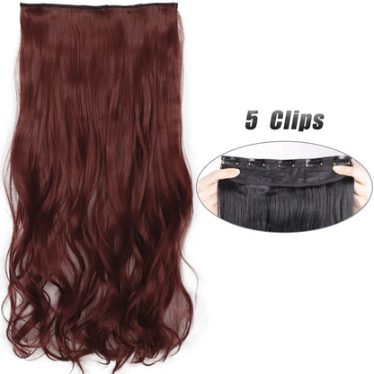 Wavy Clip In Hair Extensions Five Clip Set for Fuller Waves