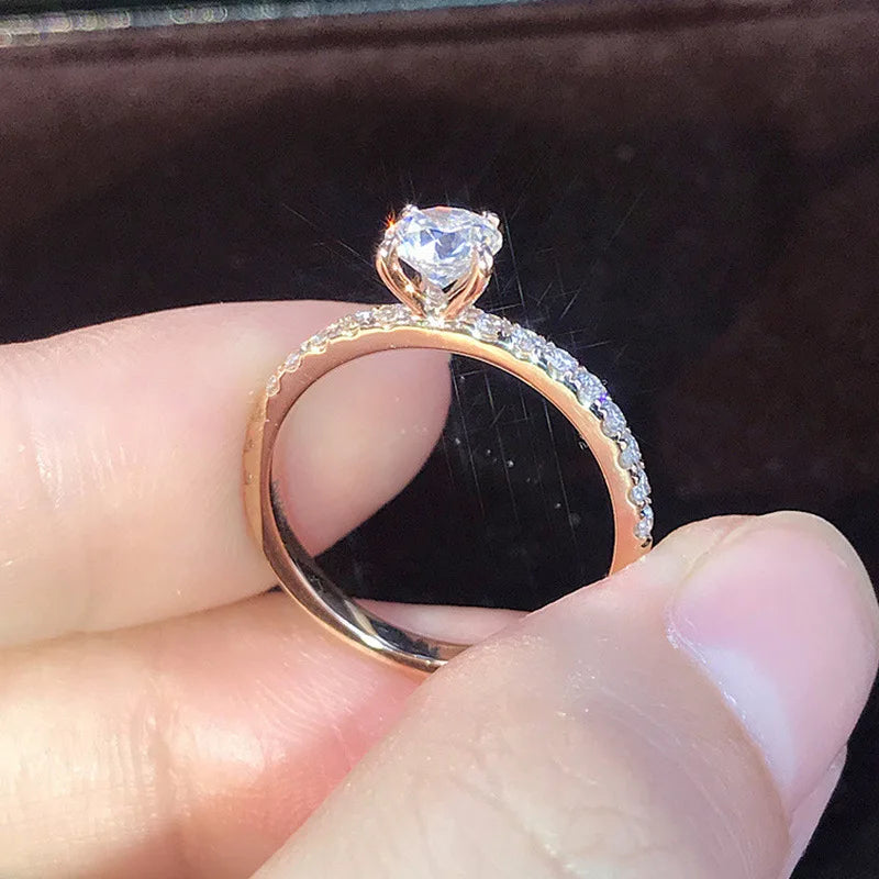 Stylish Ring For Women With Zircon Stones In Sterling Silver 925 Hypoallergenic Fit