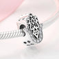 925 Silver Blue Enamel Fatima Hand Charm - DIY Jewelry Beads for Charm Bracelets