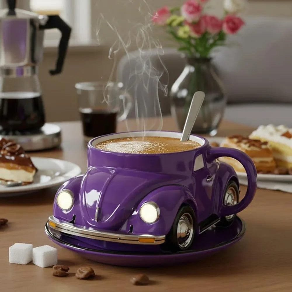 Handmade Beetle Shaped Mug with 321 Ml Capacity for Beetle Lovers Gift
