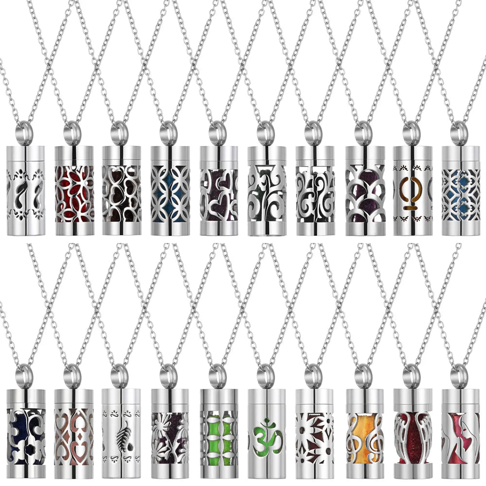 Women’s Stainless Steel Aromatherapy Diffuser Necklace For Essential Oils