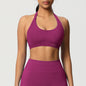 Women’s Seamless Halter Backless Push-Up Sports Bra Cotton-Poly For Gym Running