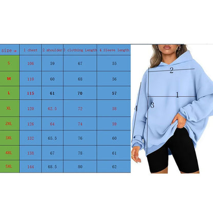 Women's Fleece Hoodie with Oversized Fit and Soft Touch Inner Lining Relaxed Silhouette