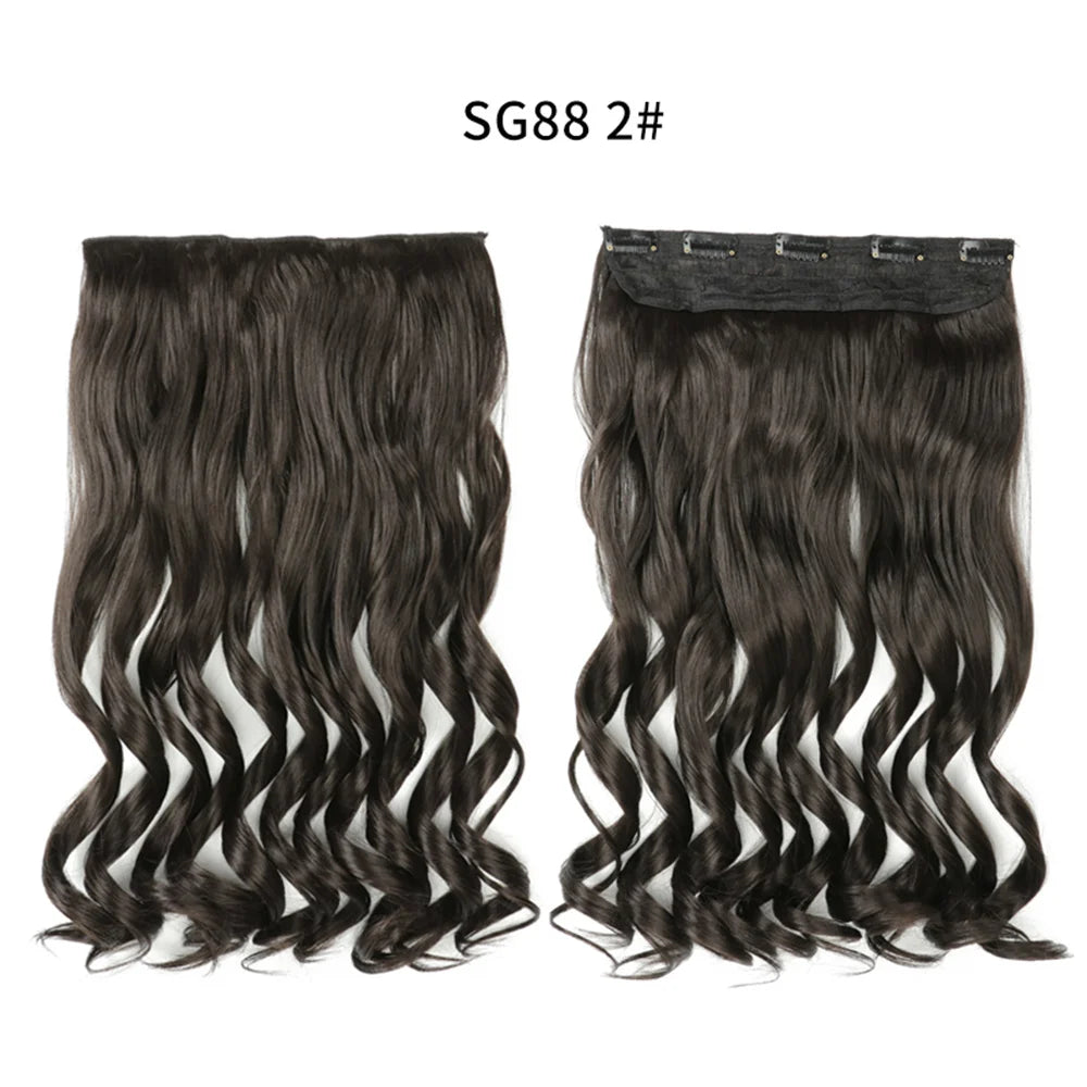 Long Clip In Hair Extensions for Length and Volume 22 Inch