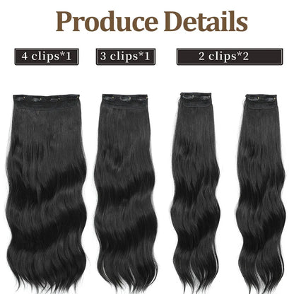 Voluminous Clip-In Hair Extensions 22 Inch Set for Length and Volume