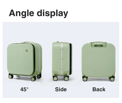 Mixi New Patent Design Carry On Suitcase Women 18 Inch Rolling Luggage Men Polycarbonate Aluminum Frame Elegant Noble