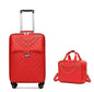 20"24"28" INCH Women Leather Trolley Rolling Luggage Check In Cabin Spinner Suitcase On Wheels