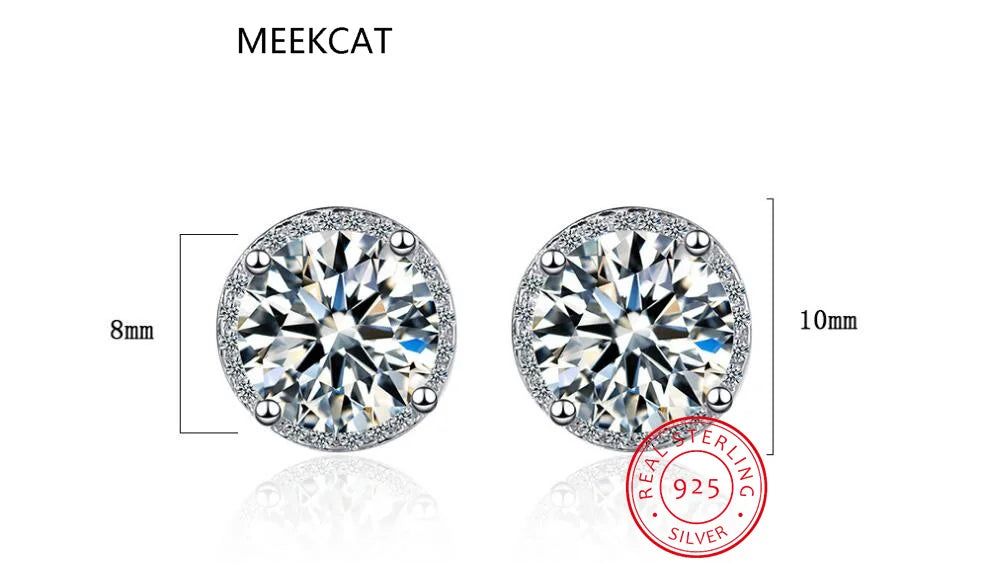 Sparkling Lab Diamond Necklace and Earrings Set in Sterling Silver