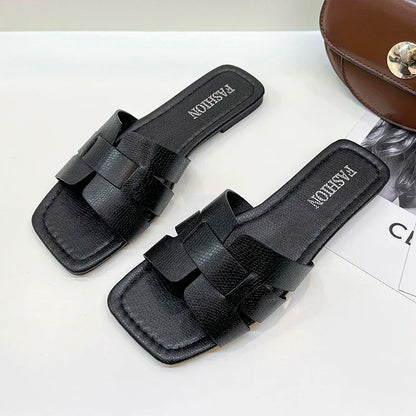 Flat Sandals for Women with Lightweight Water Friendly Open Toe