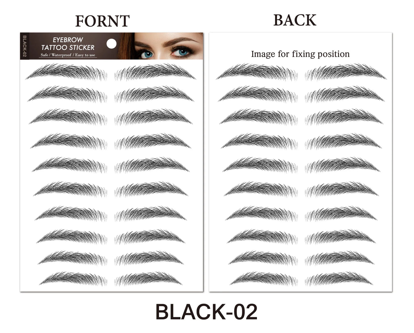 Women’s 6D Eyebrow Tattoos Stickers Waterproof Long Lasting Hair Like Brows