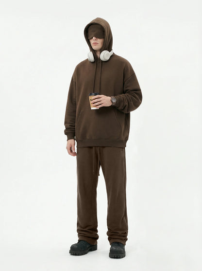 Unisex Cotton Blend Fleece Hoodie And Pants Set With Relaxed Fit And Soft Texture