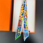 NEW 2026 Long Scarf for Women Narrow Ribbon Headband Female Neckerchief Handle Bag Band Bandana Hair Tie Accessories