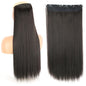 Heat-Resistant Clip-In Hair Extensions Five Clips for Dark Hair