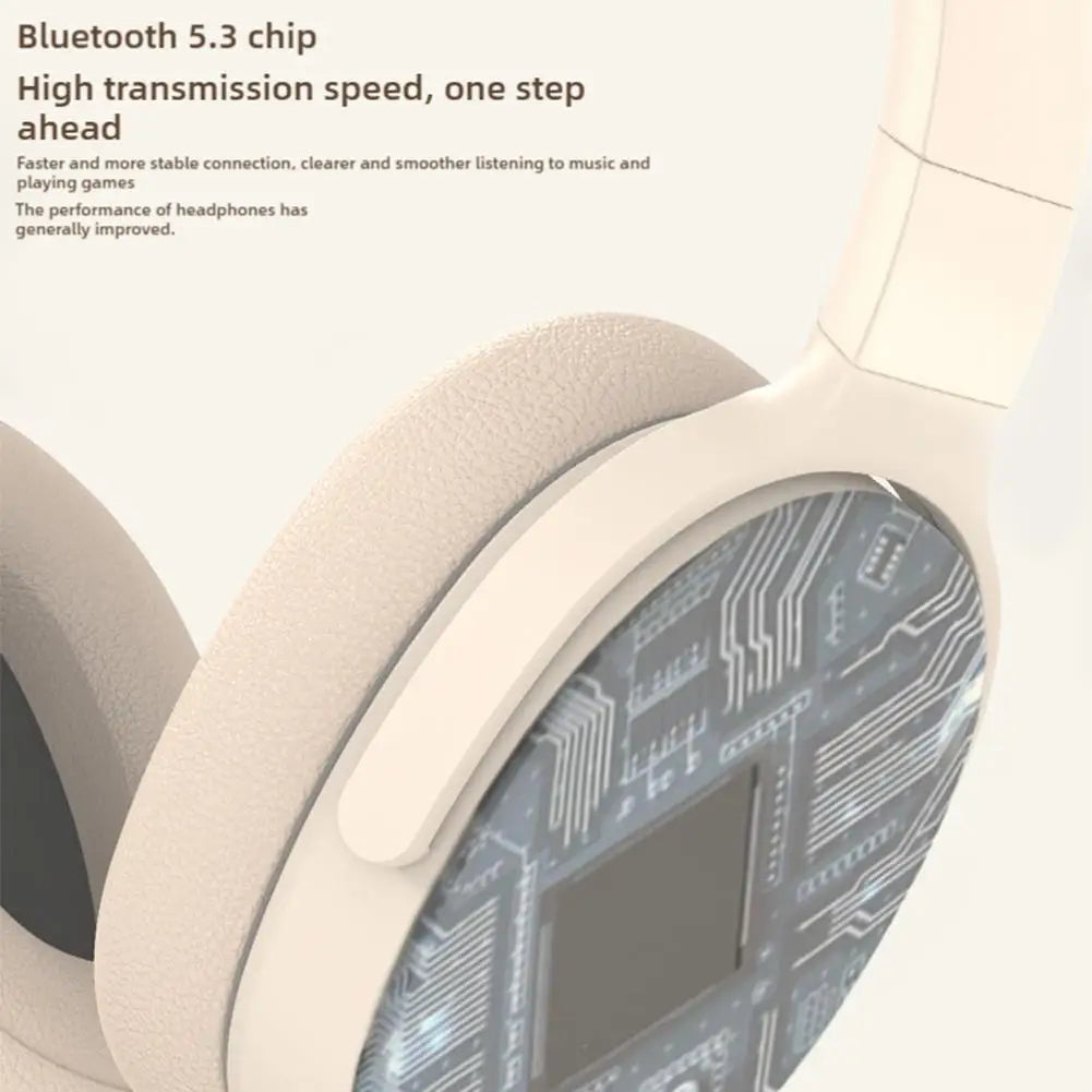 Over Ear Bluetooth Headphones PVC Wireless ANC Deep Bass And Long Battery Life