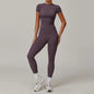 Women Yoga Set 2PCS Workout Set Sportswear Gym Clothing Fitness Long Sleeve High Waist Leggings Cycling Shorts WORKOUT REVOLUTION