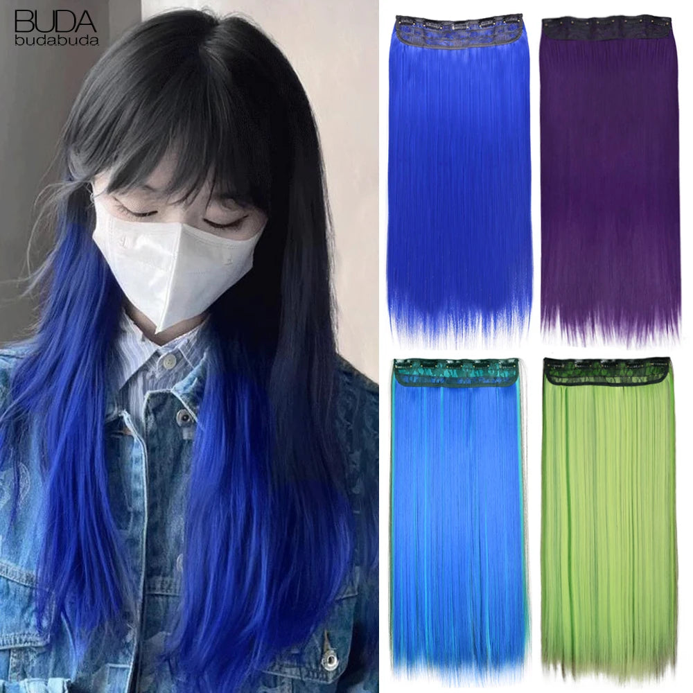 Long Clip In Hair Extensions for Length and Volume 22 Inch