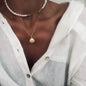Layered Heart Pendant Necklace with Crystal Bead Detailing for Everyday Sparkle and Delicate Shine