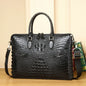 2025 New alligator Laptop Bags Cow Genuine Leather Men's Briefcase Luxury Brand Male Handbags Men Messenger 14 Inch Computer Bag