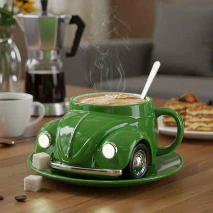 Handmade Beetle Shaped Mug with 321 Ml Capacity for Beetle Lovers Gift
