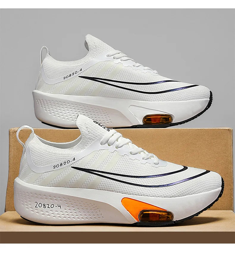 Breathable Sneakers for Marathon Training Cushioned Insole Nonslip Grip