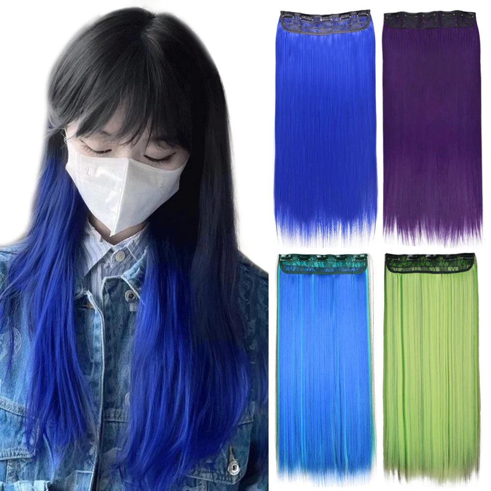 Long Clip In Hair Extensions for Length and Volume 22 Inch