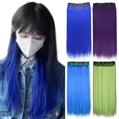 Long Clip In Hair Extensions for Length and Volume 22 Inch