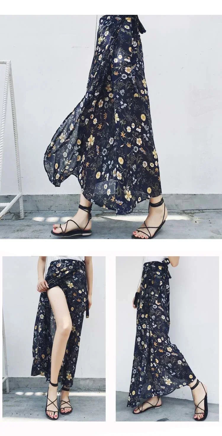 Women's Linen Skirt Wrap With High Waist A-Line Midi Silhouette And Lightweight Draping