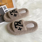 Platform Slippers Corduroy Non-Slip Slip-On Cushioned Insole For Women Beach Wear