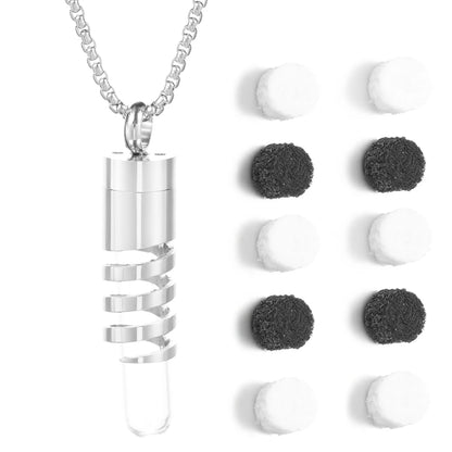 Women’s Diffuser Necklace Stainless Steel Bottle Oil Storage