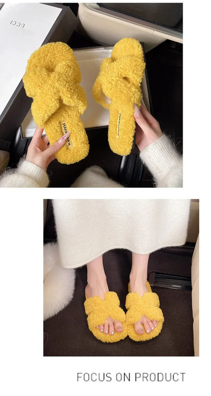 Soft Slippers with Faux Fur Lining for All Day Indoor Outdoor Warmth