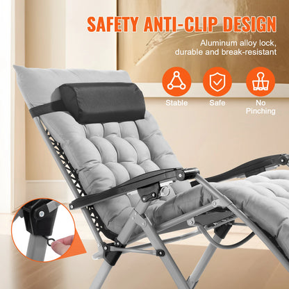Zero Gravity Chair Zero Gravity Recliner Lounge Chair Adjustable Anti Gravity Chair with Cushion Footrest and Cupholder