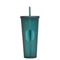 2026 Luxury Diamond Cold Cup Tumbler with Straw | Double Wall Iced Coffee Cup | Starbucks-Style Reusable Cup