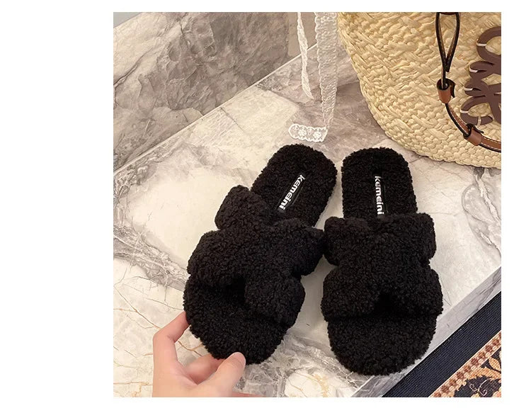 Soft Slippers with Faux Fur Lining for All Day Indoor Outdoor Warmth