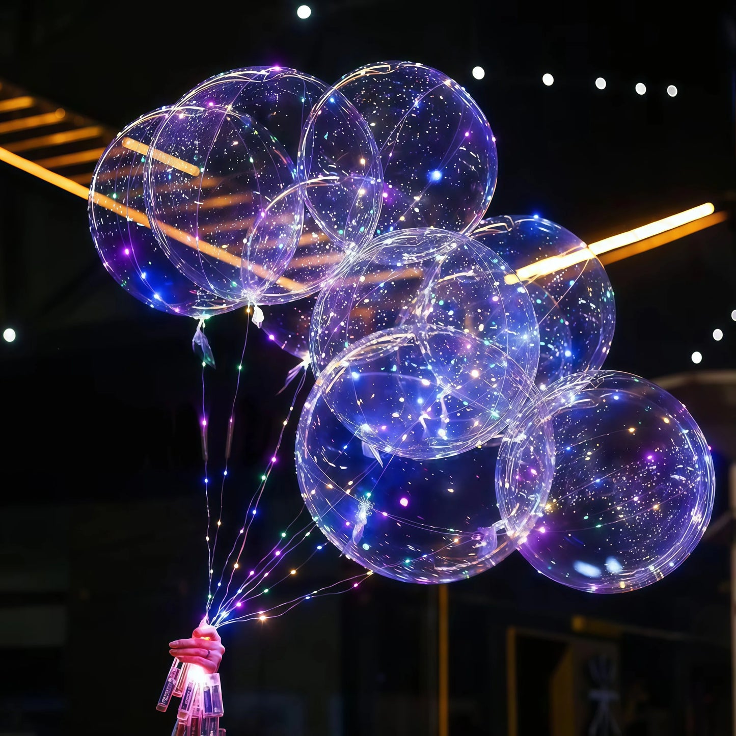 Transparent LED Balloons Set With Light Straps For Party Decor