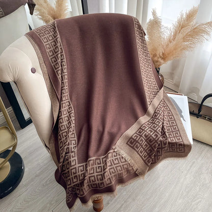 Sun-Protective Hijab Scarf with Golden Thread Accents for Styling