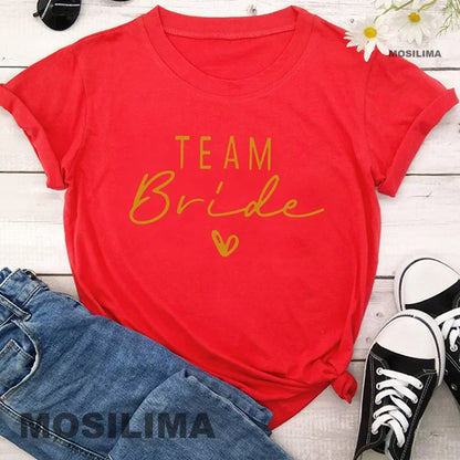 Women’s Luxe Team Bride Shirts - Bachelorette Party Bridesmaids Wedding Female Tops