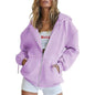 Women's Hoodie With Zip Front Long Sleeves for casual wear