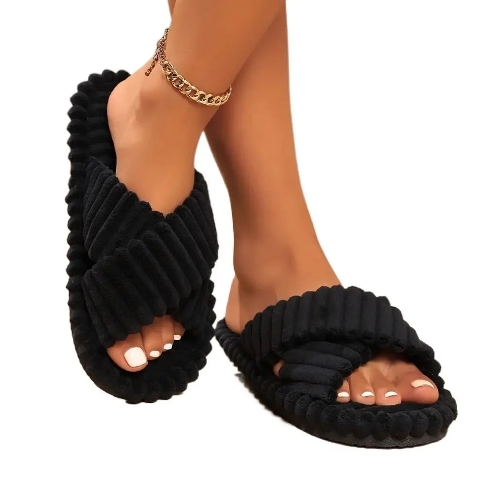 Soft Slippers with Non Slip Sole for Women Indoor Warmth and Support