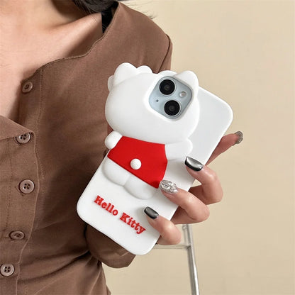 Kitty Cartoon Decorative Smartphone Case with Advanced Shock Absorption
